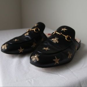Gucci Princetown Embroidered Slippers